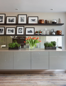 Line a kitchen shelf