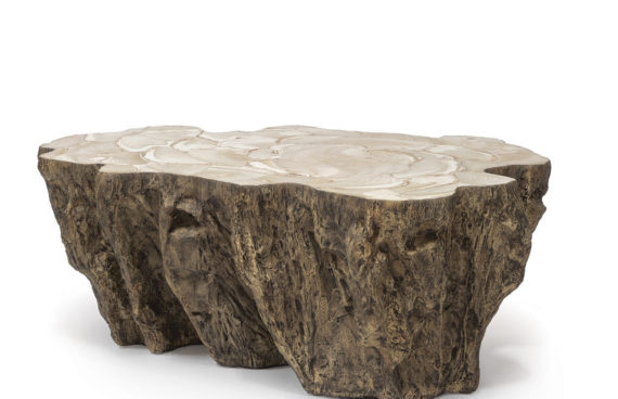 Petrified Wood Lava Coffee Table