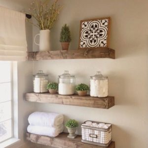 Floating Shelves in the bathroom - Talie Jane Interiors