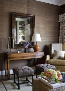 Grasscloth Wallpaper is hot - Talie Jane Interiors